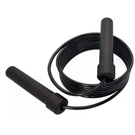 Corda de Saltos Cross Rolamento Tamanho Ajustável em PVC Corda de Pular Com Velocidade Para Treino Funcional Exercícios