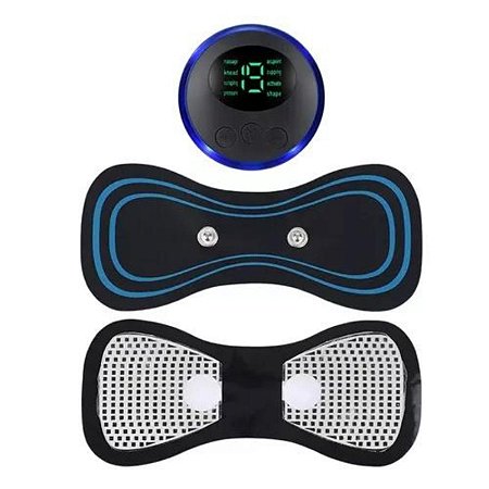 Massageador Terapêutico Elétrico Vibra Intensidade Alivio Muscular Dor Pescoço Coluna Pernas Cor Preto Recarregável Port