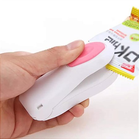 Mini Seladora de Embalagem Plástico Portátil Manual Sela Sacos Ideal Para Cozinha Premium eTizzaShop