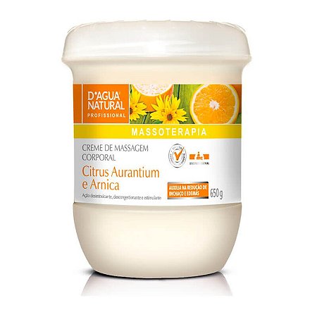 Creme D'Água Natural Citrus e Arnica Drenagem Linfática