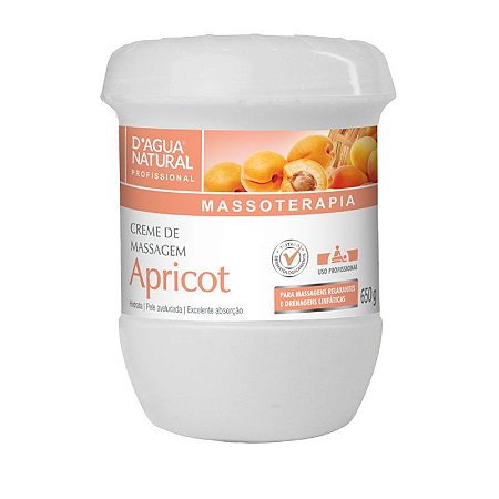 Creme de Massagem Hidratante Corporal Apricot D'Água Natural