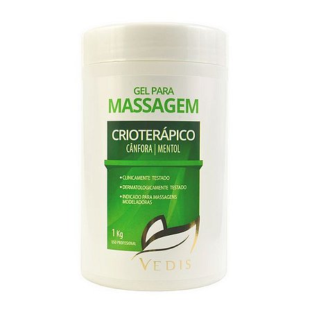 Gel para Massagem Crioterápico Cânfora e Mentol Vedis - 1kg
