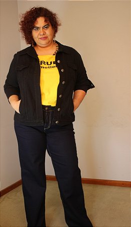 Jaqueta Black jeans Plus Size