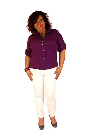 Camisa Algodão com elastano manga longa Ultra Violet -  WATSON