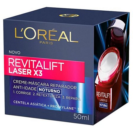 Creme Facial Loreal Revitalift Laser X3 Noturno 50Ml