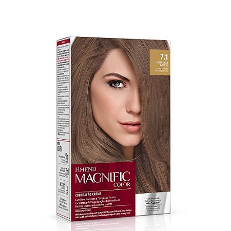 Coloração Amend Magnific Color 7.1 Louro Cinza Natural