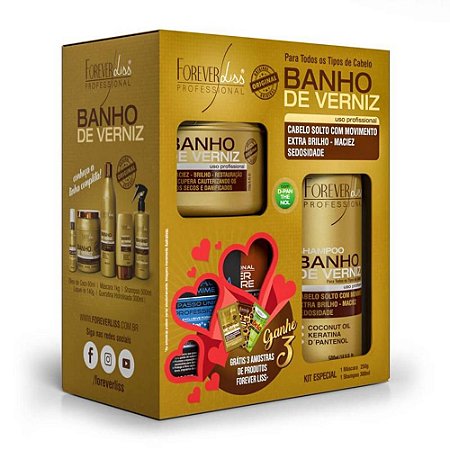 Kit Forever Liss Banho De Verniz Sh+Mascara