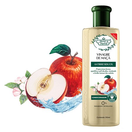 Condicionador Flores & Vegetais Vinagre de Maçã Antirresíduos 310ml