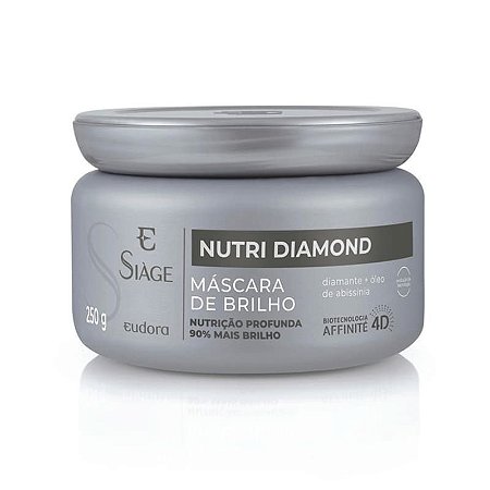 Mascara Capilar Eudora Siàge de Brilho Nutri Diamond 250gr