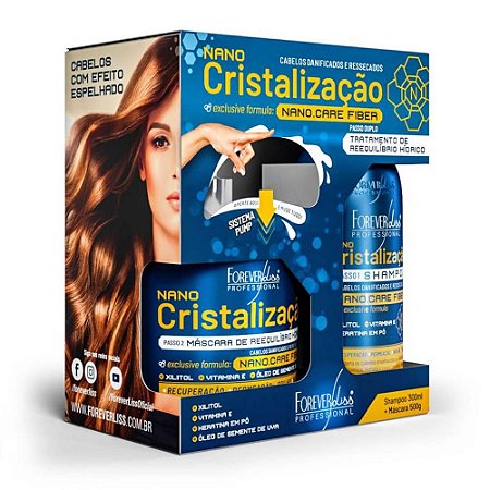 Kit Forever Liss Nano Cristalização Shampoo 300ml + Máscara 500g