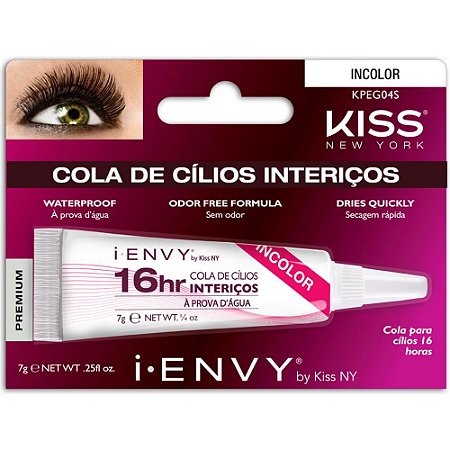 Cola De Cilios Kiss Longa Duração 16 Horas Incolor KPEG04S