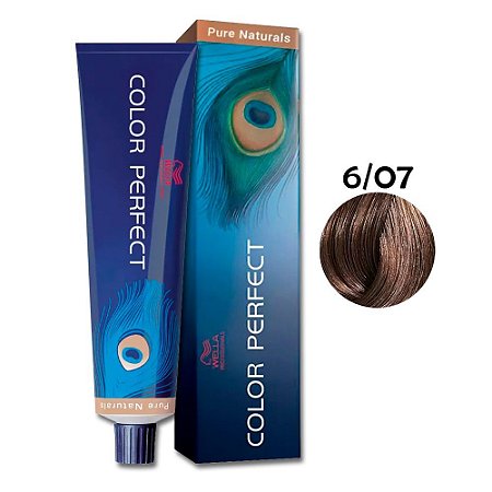 Coloração Wella Color Perfect 6/07 Louro Escuro Natural Marrom