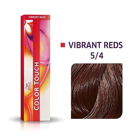Tonalizante Wella Color Touch Vibrant Reds 5/4 60g Castanho Claro Avermelhado