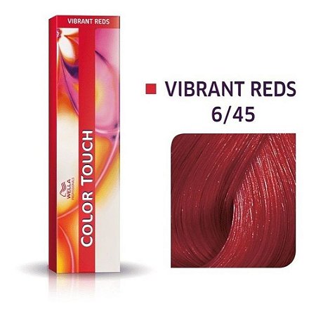 Tonalizante Wella Color Touch Vibrant Reds 6/45 60g Louro Escuro Vermelho Acajú