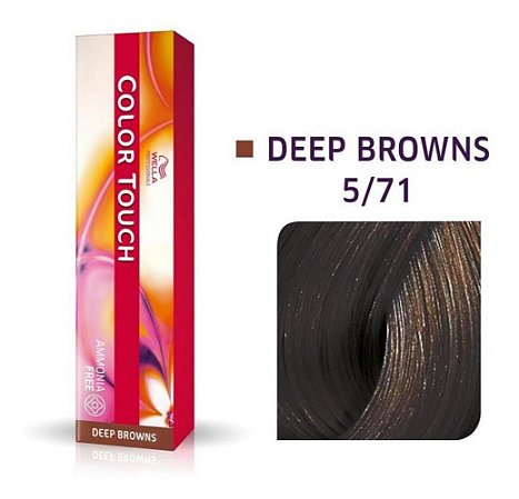 Tonalizante Wella Color Touch 5/71 60gr Castanho Claro Marrom Acinzentado