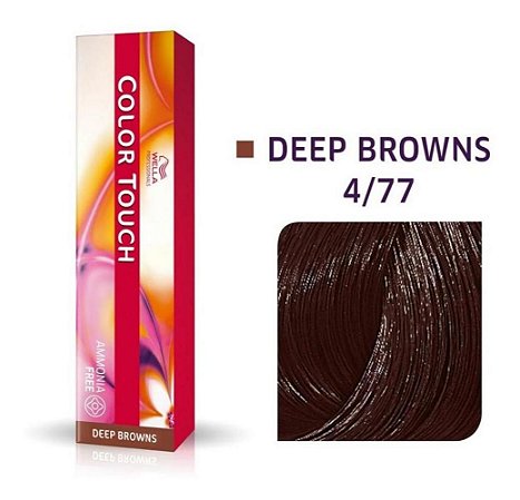 Tonalizante Wella Color Touch 4/77 60gr Castanho Médio Marrom Intenso