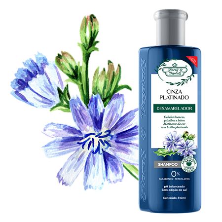 Shampoo Flores & Vegetais Cinza Platinado Matizador 310Ml