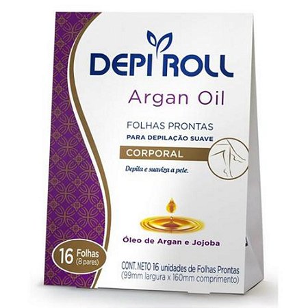 Folhas Prontas Depi Roll Corporal Argan C/16