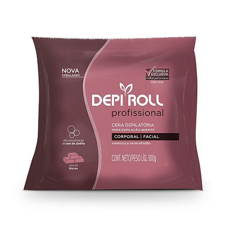 Cera Quente Depi Roll Rosa Blocos 500G