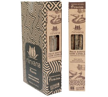 Incenso Nirvana Natural Premium - PALO SANTO COM CANELA