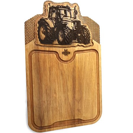 Tabua de churrasco em madeira, Trator