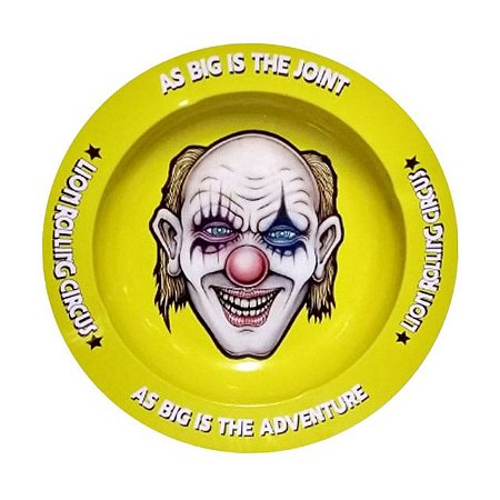 Cinzeiro de Metal Amarelo Lion Rolling Circus