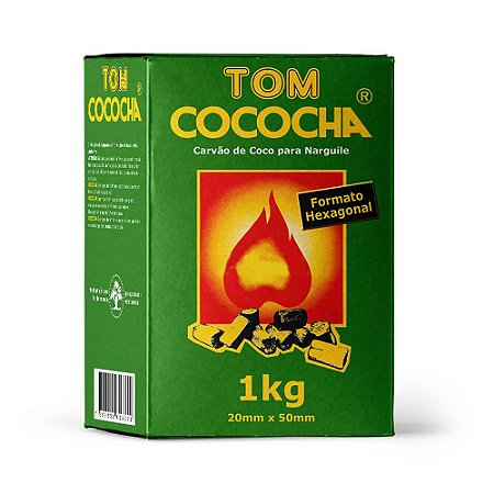 Carvão de Coco Hexagonal 1kg Tom Cococha
