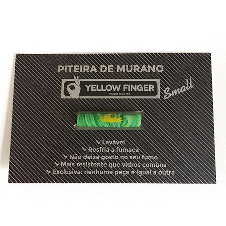 Piteira de Murano Small Verde Yellow Finger