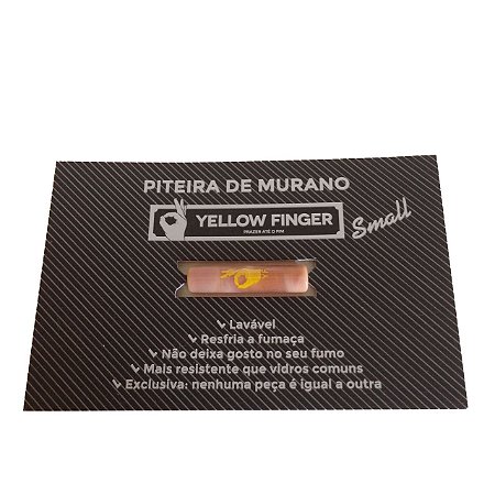 Piteira de Murano Small Salmão Yellow Finger