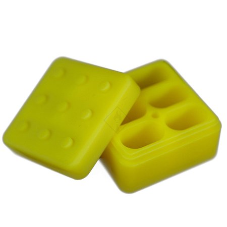 Pote de Silicone com 5 Lugares Amarelo