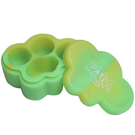 Pote de Silicone com 4 Lugares Nuvem Verde e Amarelo Ultra 420