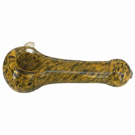 Pipe de Vidro India G Holográfico Amarelo e Preto Cultura Dab