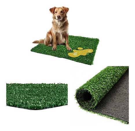 Kit Refil De Grama Sintética Para Sanitário Animal - C/ 3 Un