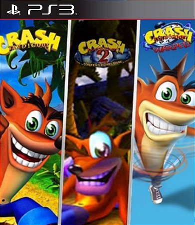 Crash Bandicoot Trilogia 1+2+3 (Clássico Ps1) Midia Digital Ps3