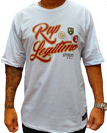 Camiseta Rap Legítimo, branca - Coleção 2019