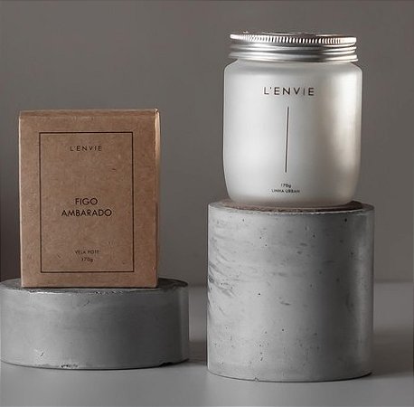 Vela Pote Figo Ambarado Lenvie 170g