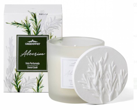 Vela Perfumada 180g Essência Alecrim Greenswet