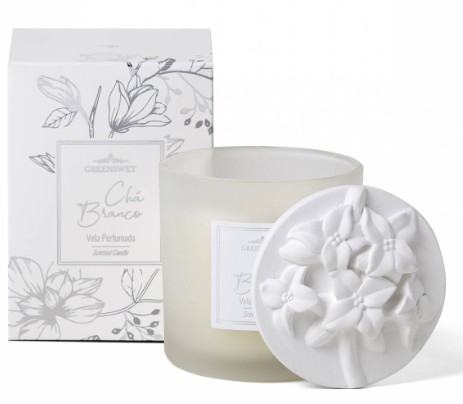 Vela Perfumada 180g Essência Chá Branco Greenswet
