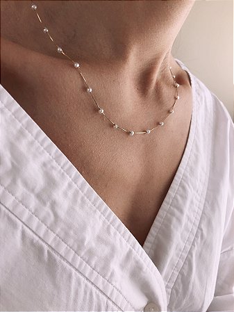 Colar Pérola em ouro amarelo 18k
