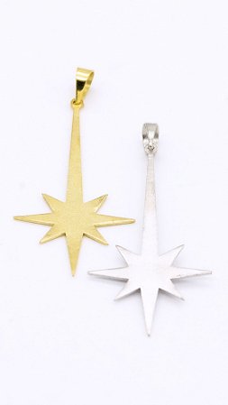 Pingente Estrela de 8 pontas ouro 18k