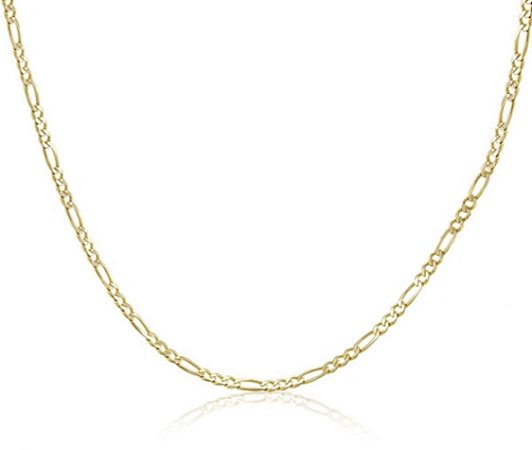 Colar Choker Fígaro em ouro 18k