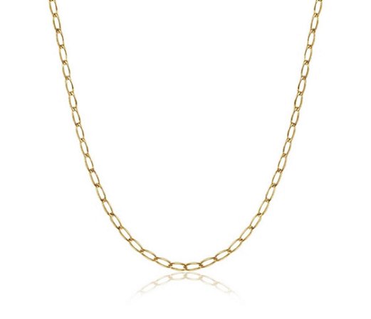 Colar Choker Elos Ovais em ouro 18k