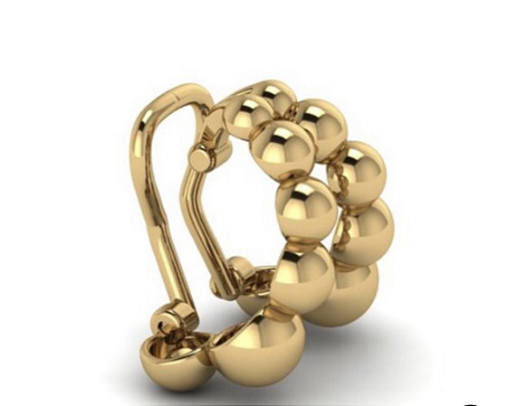 Piercing Bolinhas em ouro amarelo 18k