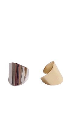 Piercing Conch em ouro 18k (amarelo e branco)