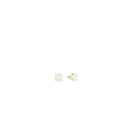 Brinco Ponto de Luz com Zircônia em ouro 18k 3mm/4mm