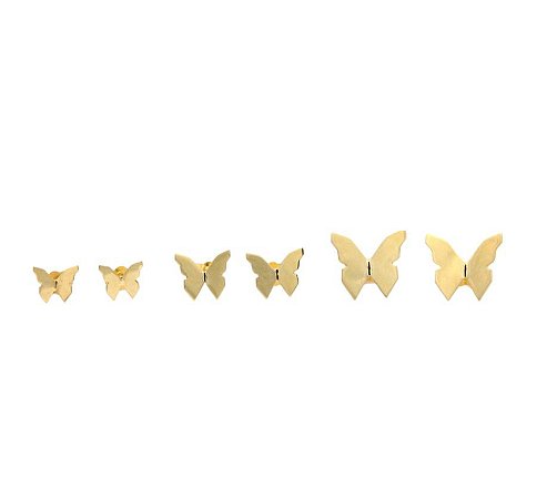 Brinco Borboleta em ouro 18k