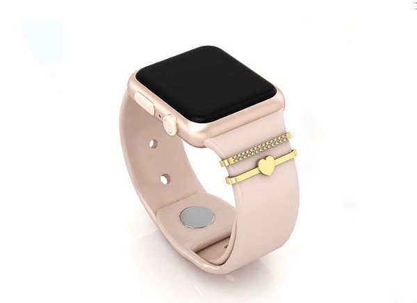 Berloque para Apple Watch Ponto de Luz com Zircônia ouro 18k