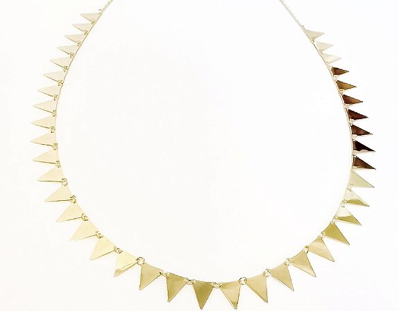 Colar Geo Triângulos em ouro 18k