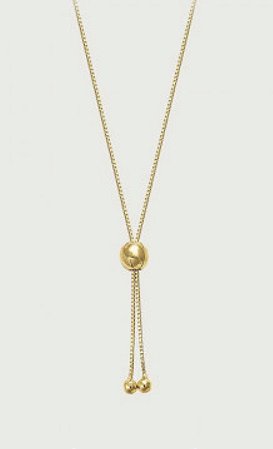 Colar Gravata Bolinhas em ouro 18k