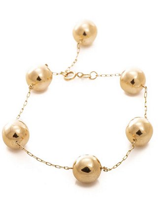 Pulseira de Bolas Grandes em ouro 18k